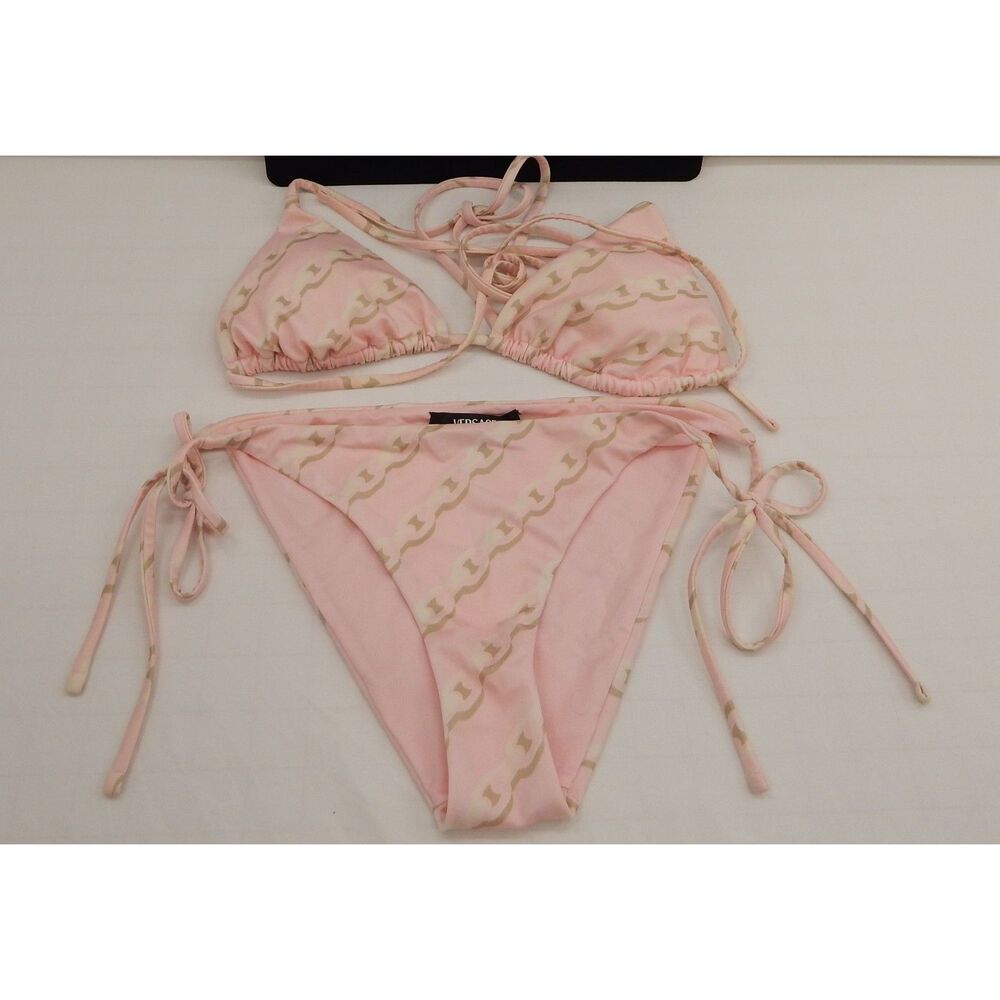 Authentic Versace Treasure Bikini Set Pastel Pink/Milk EUC Top XS, Bottoms Small